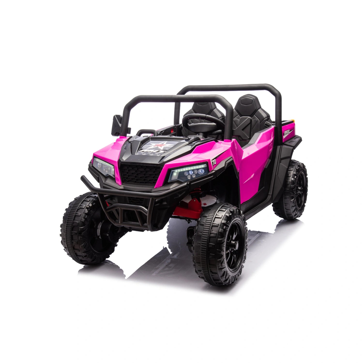 24V Kids Ride-On Dump Truck 4×4 – Electric Tipper Farm Truck with Leather Seat – Pink