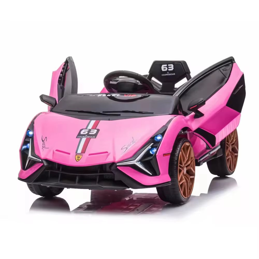 12v Lamborghini Inspired ride on race car - Pink