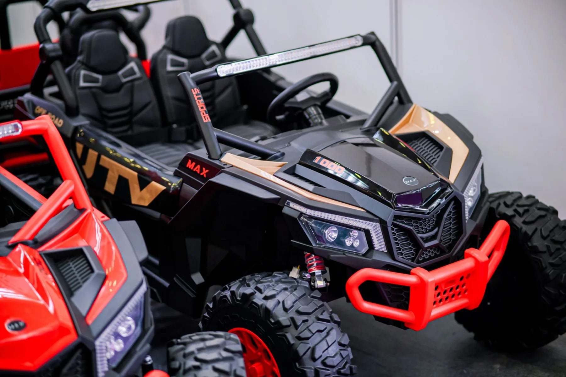 King of UTVs ZForce RZR Turbo 24V 1400W Off-Road 4WD Ride On UTV Car – Black