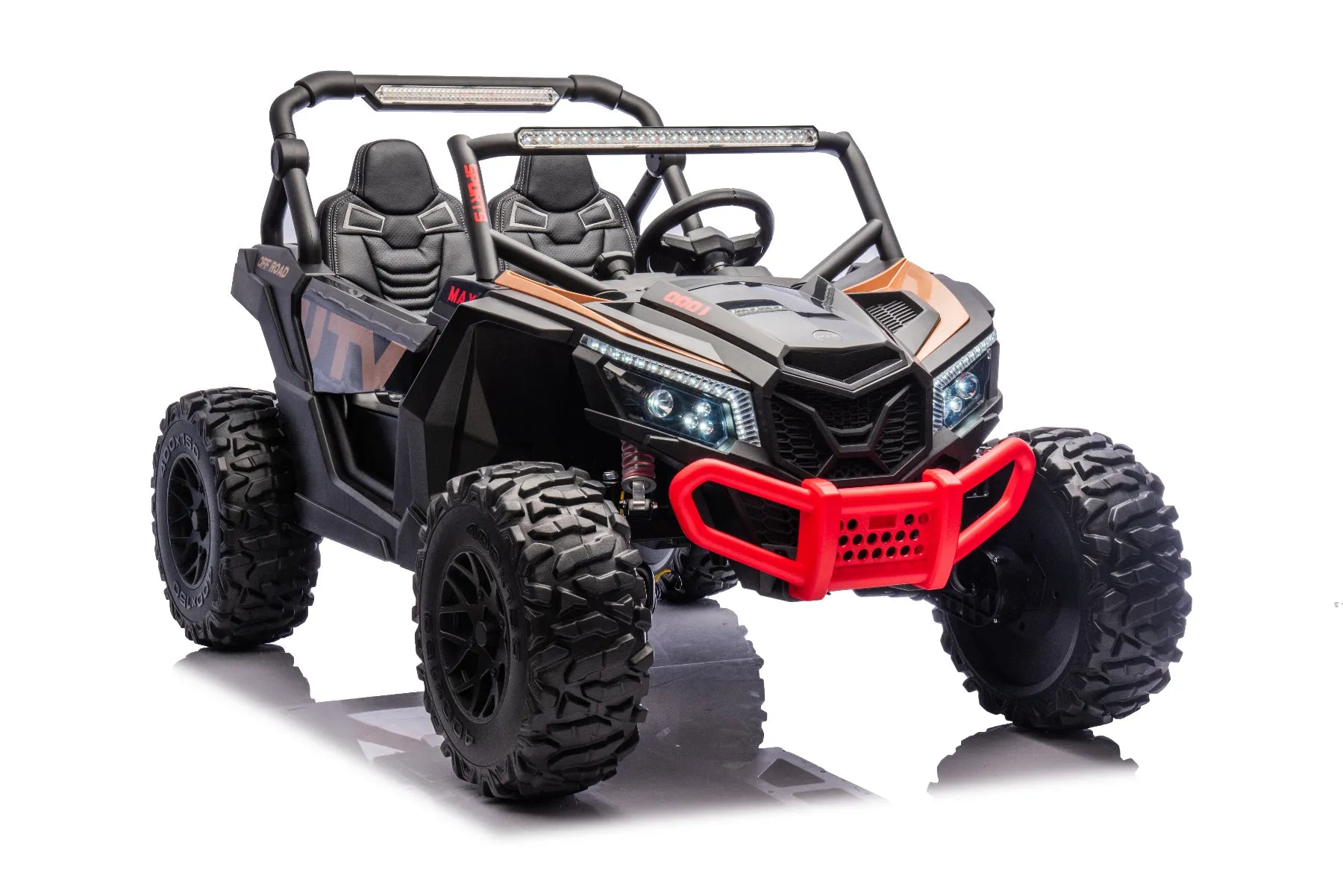 King of UTVs ZForce RZR Turbo 24V 1400W Off-Road 4WD Ride On UTV Car – Black