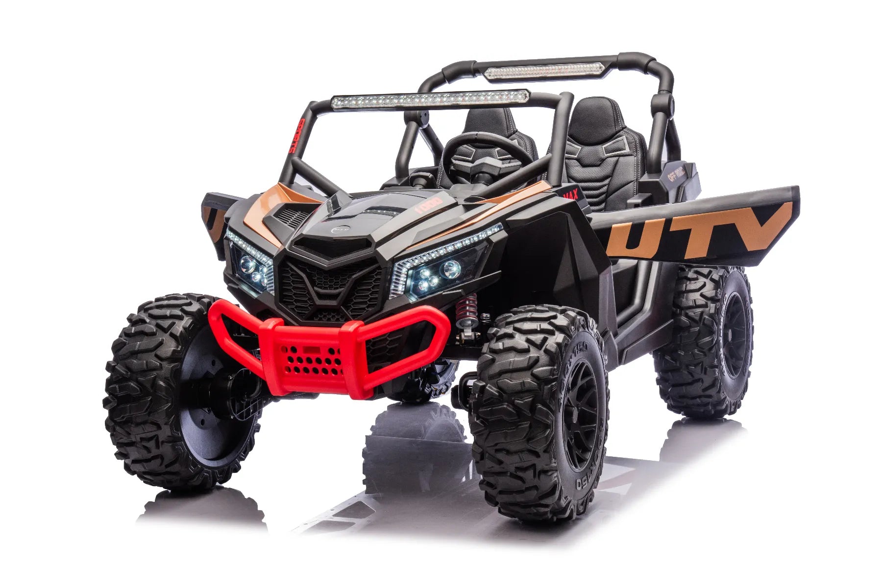 King of UTVs ZForce RZR Turbo 24V 1400W Off-Road 4WD Ride On UTV Car – Black