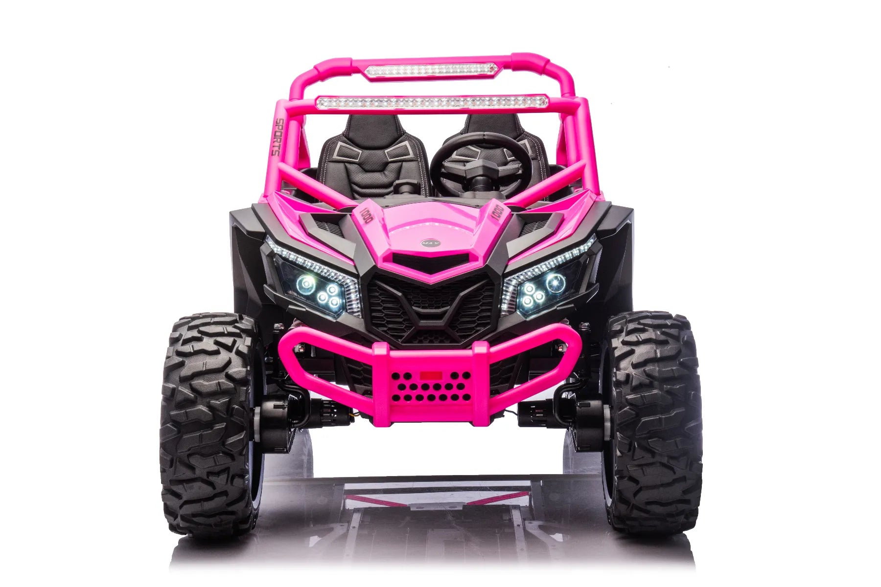 King of UTVs ZForce RZR Turbo 24V 1400W 2-Seater Ride On UTV Car for Kids – Barbie Pink