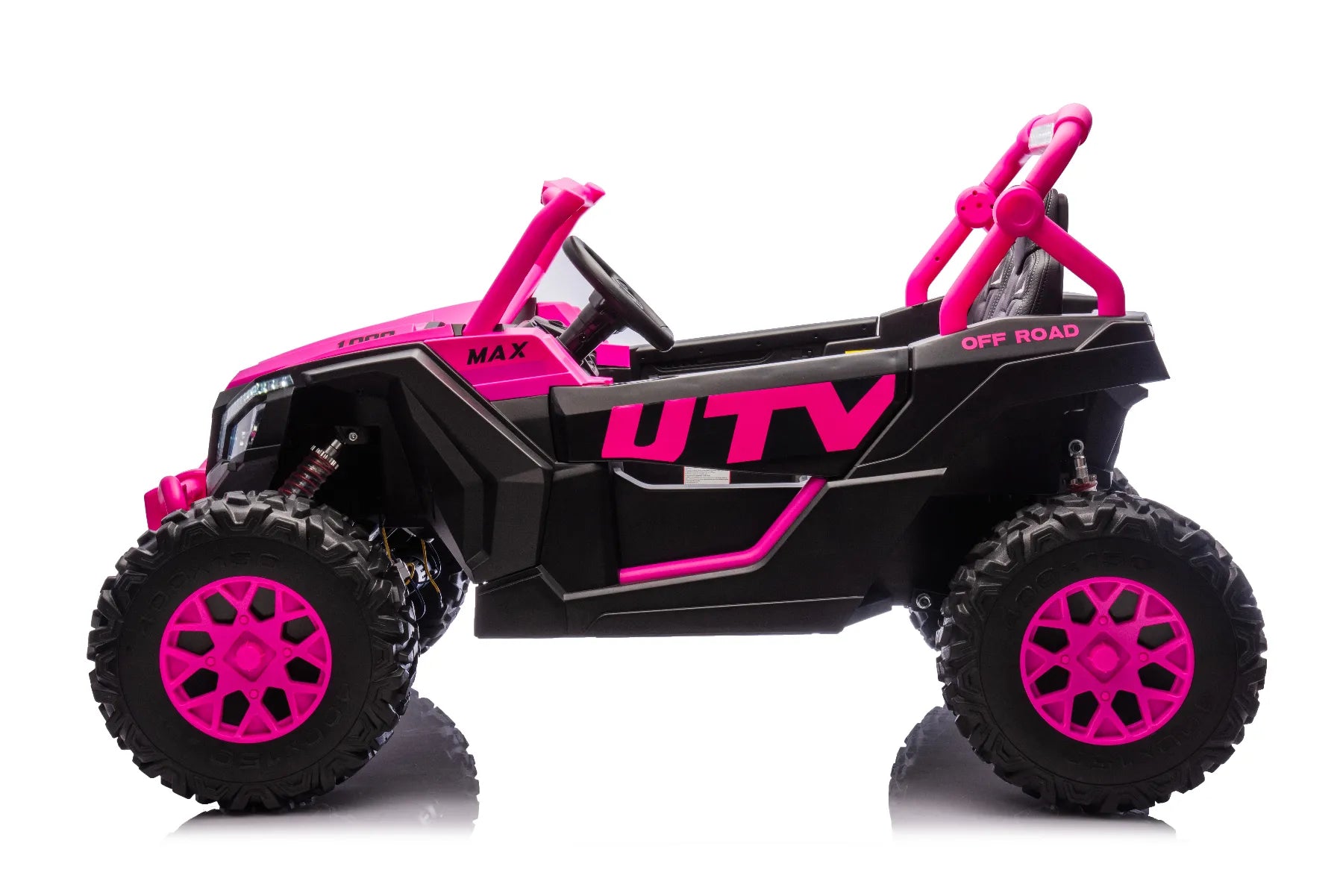 King of UTVs ZForce RZR Turbo 24V 1400W 2-Seater Ride On UTV Car for Kids – Barbie Pink