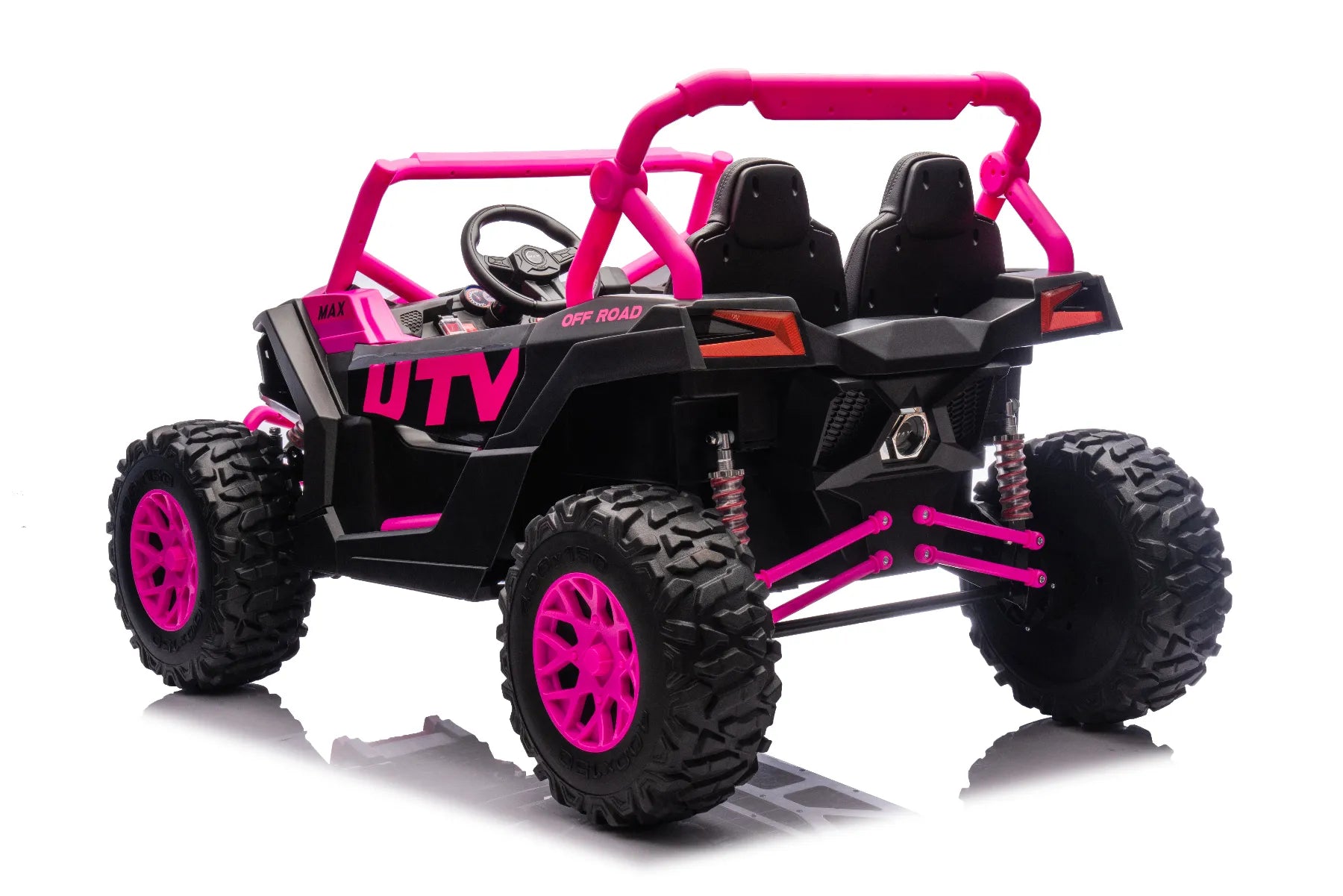 King of UTVs ZForce RZR Turbo 24V 1400W 2-Seater Ride On UTV Car for Kids – Barbie Pink