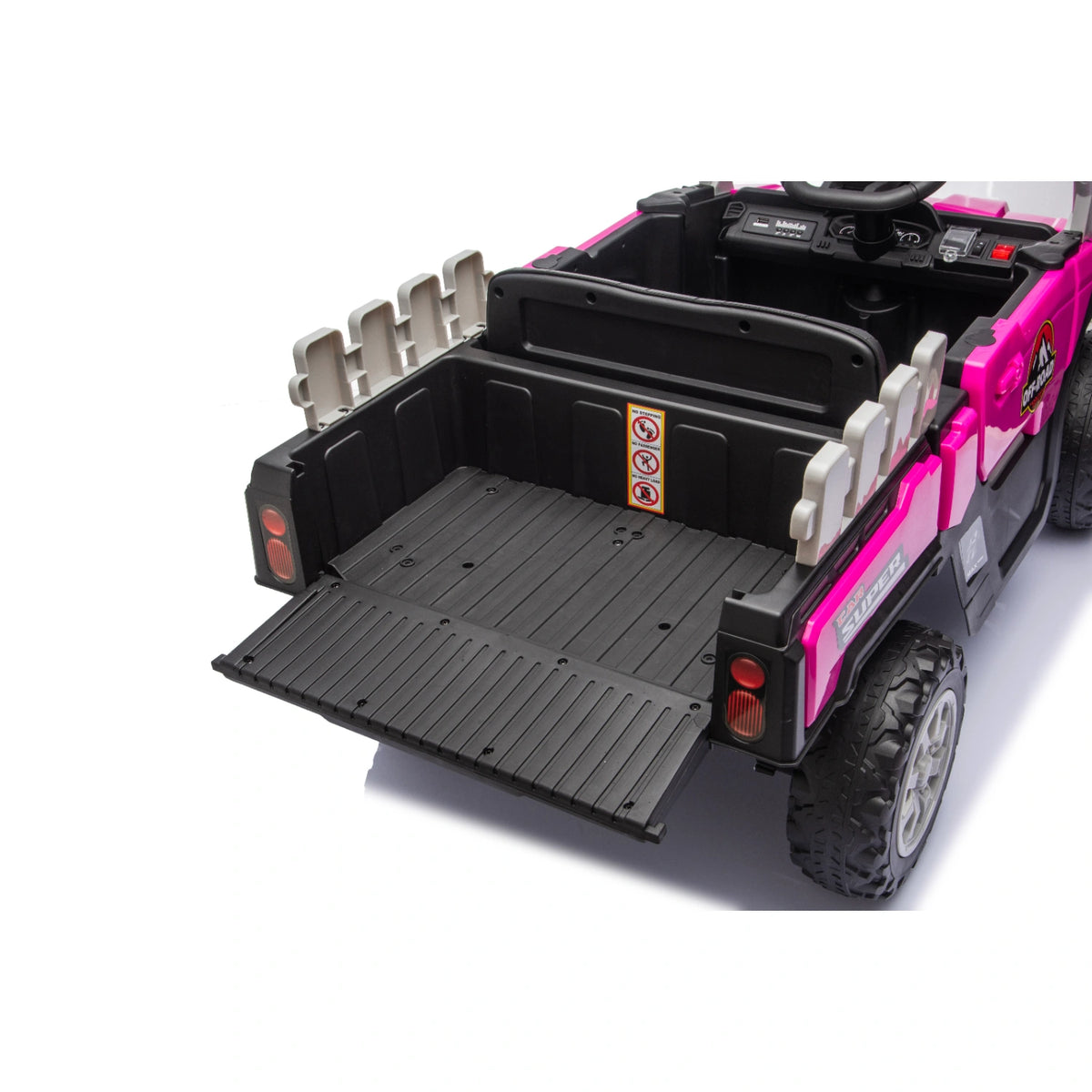 12V 4WD Kids Electric Ride-On Utility Truck – Pink