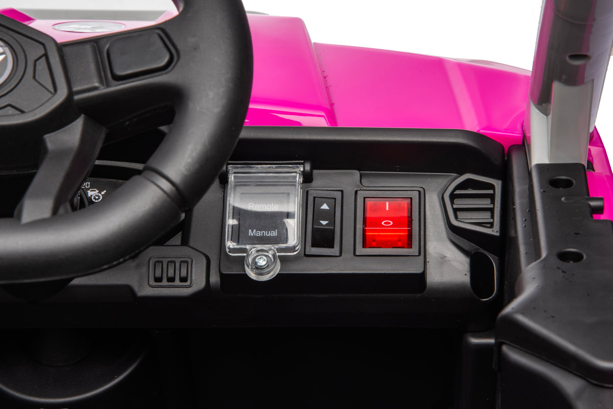 12V 4WD Kids Electric Ride-On Utility Truck – Pink