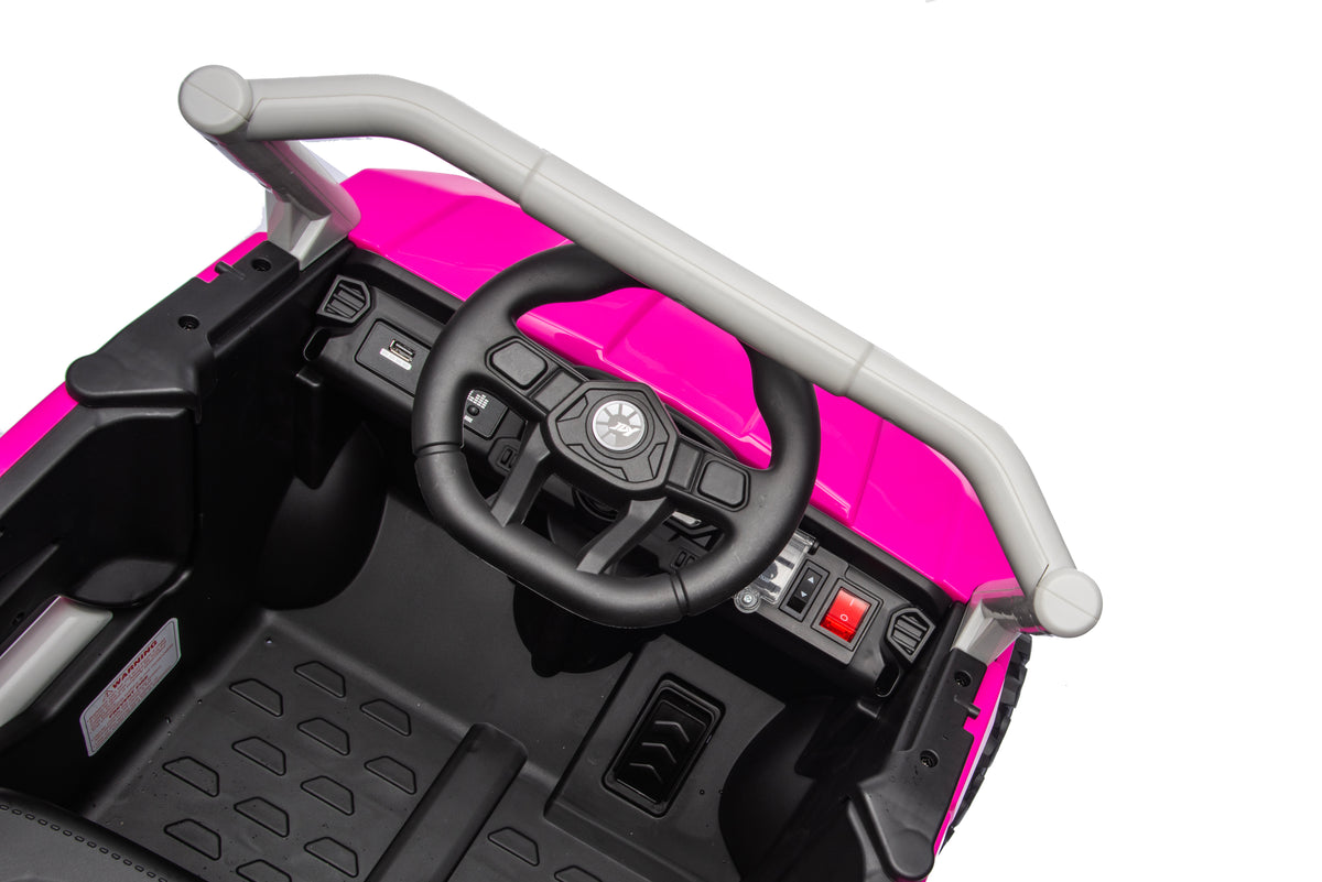 12V 4WD Kids Electric Ride-On Utility Truck – Pink