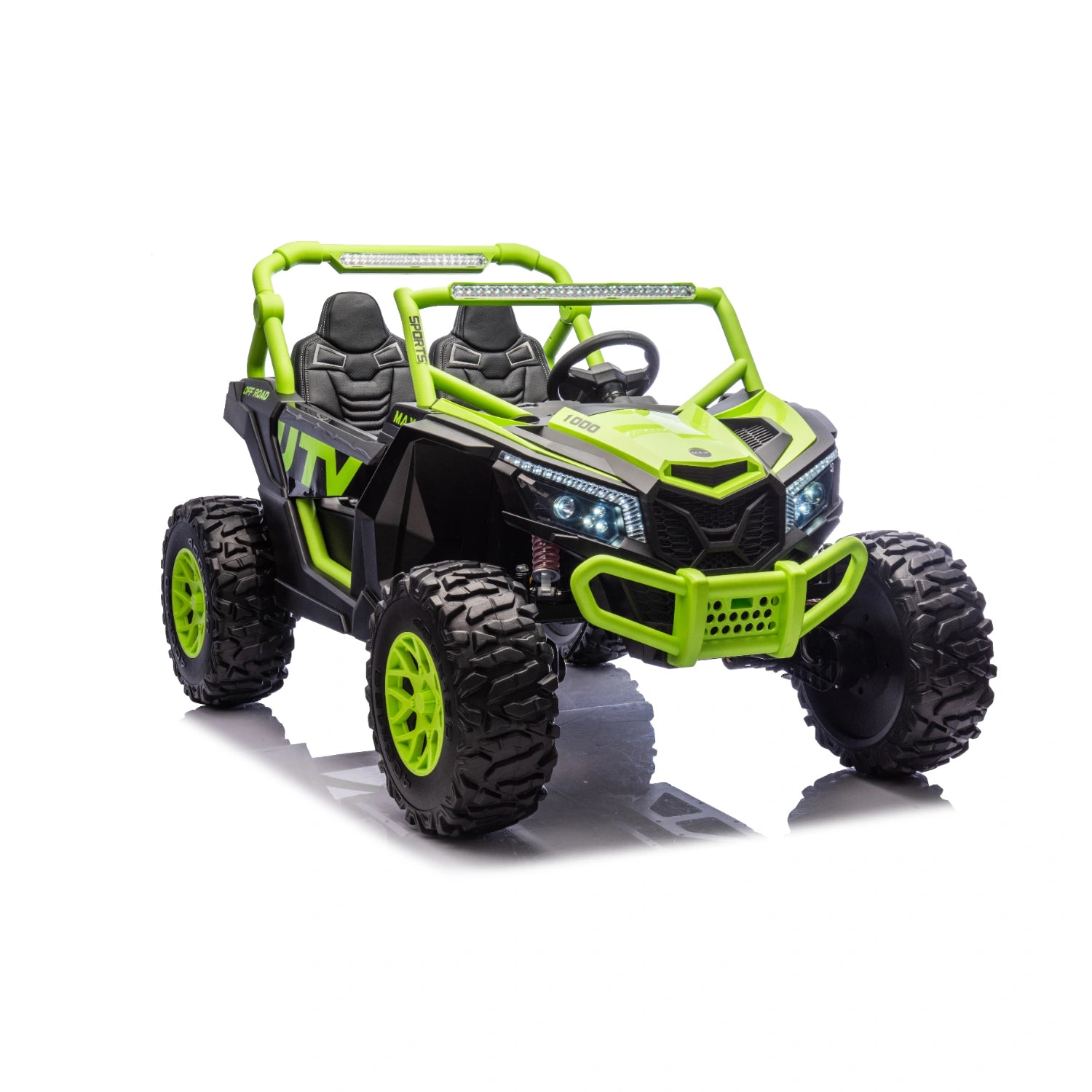 King of UTVs ZForce RZR Turbo 24V 1400W Off-Road 4WD Kids Ride-On Buggy – Green