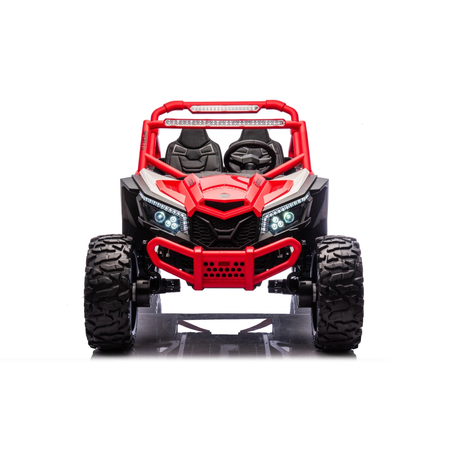 King of UTVs ZForce RZR Turbo 24V 1400W Kids 2-Seater Electric Ride On Buggy – Red