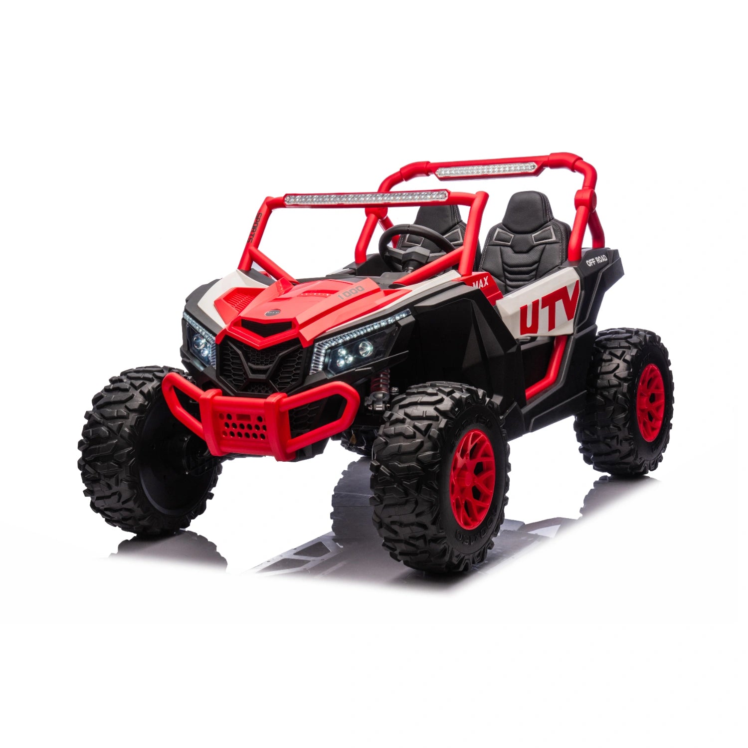 King of UTVs ZForce RZR Turbo 24V 1400W Kids 2-Seater Electric Ride On Buggy – Red