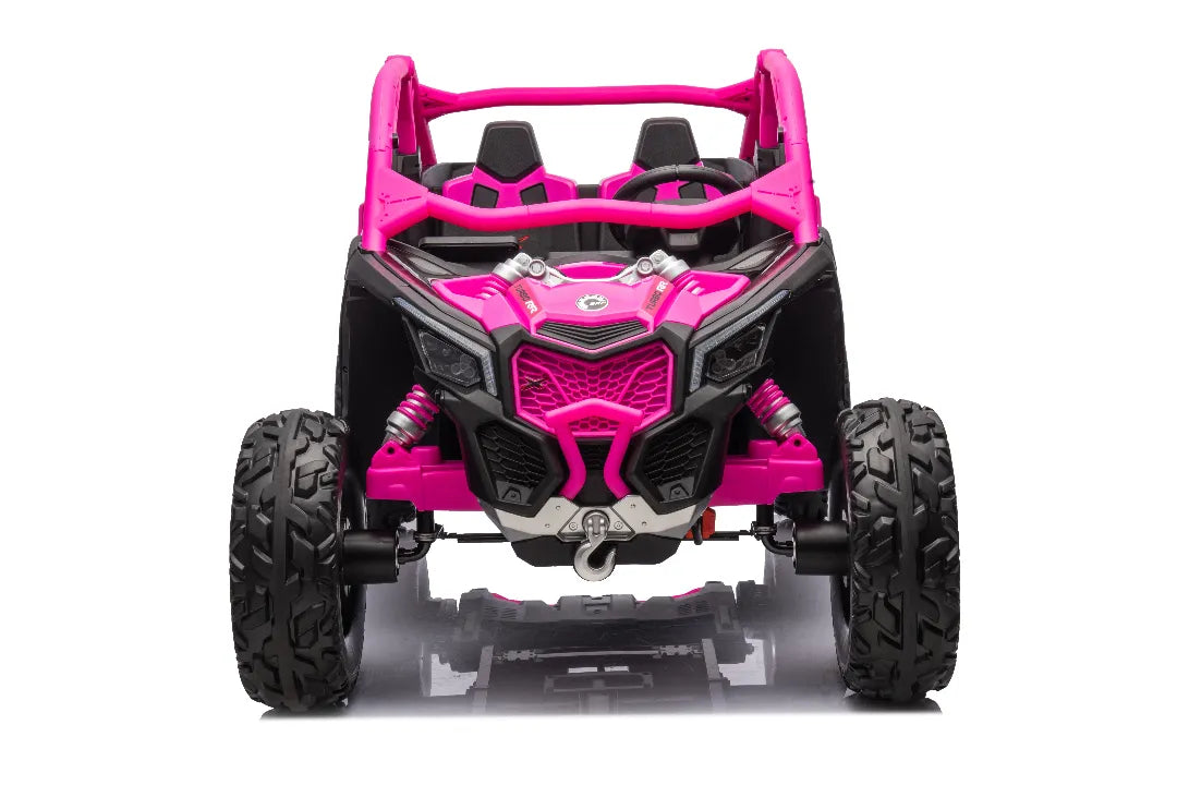24V 800W Licensed Can-Am Maverick 4x4 Kids Ride-On UTV Buggy – Pink