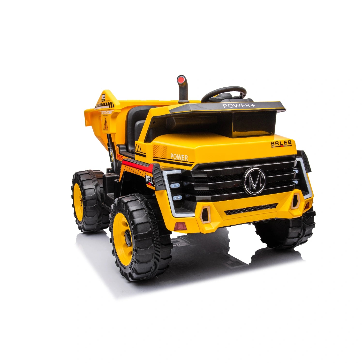 24V Ride-On Tipper Truck for Kids – Dual Seat Electric Construction Dump Truck with Remote – Yellow
