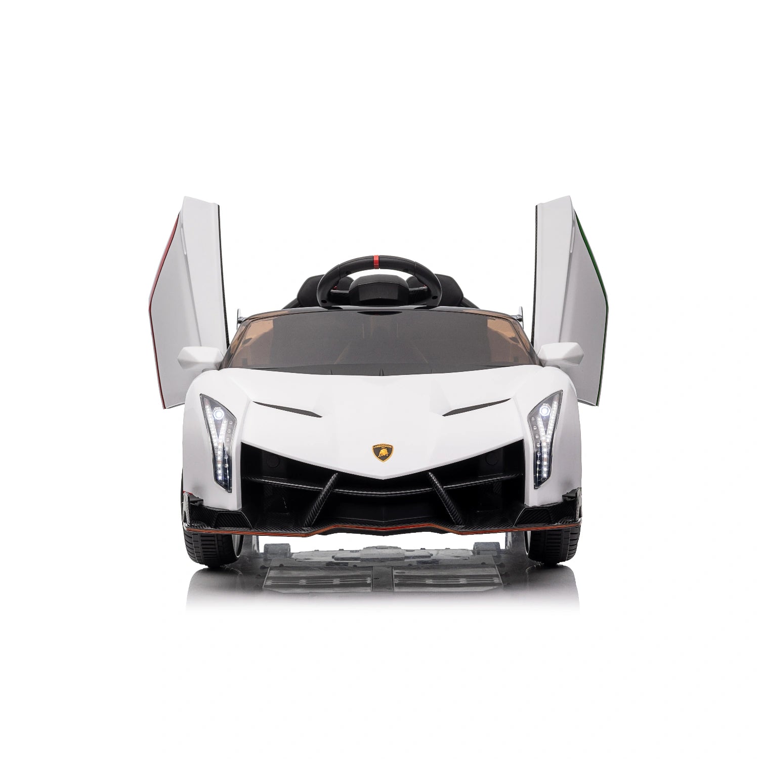 12V Licensed Lamborghini Veneno Kids Electric Ride-On Car – White