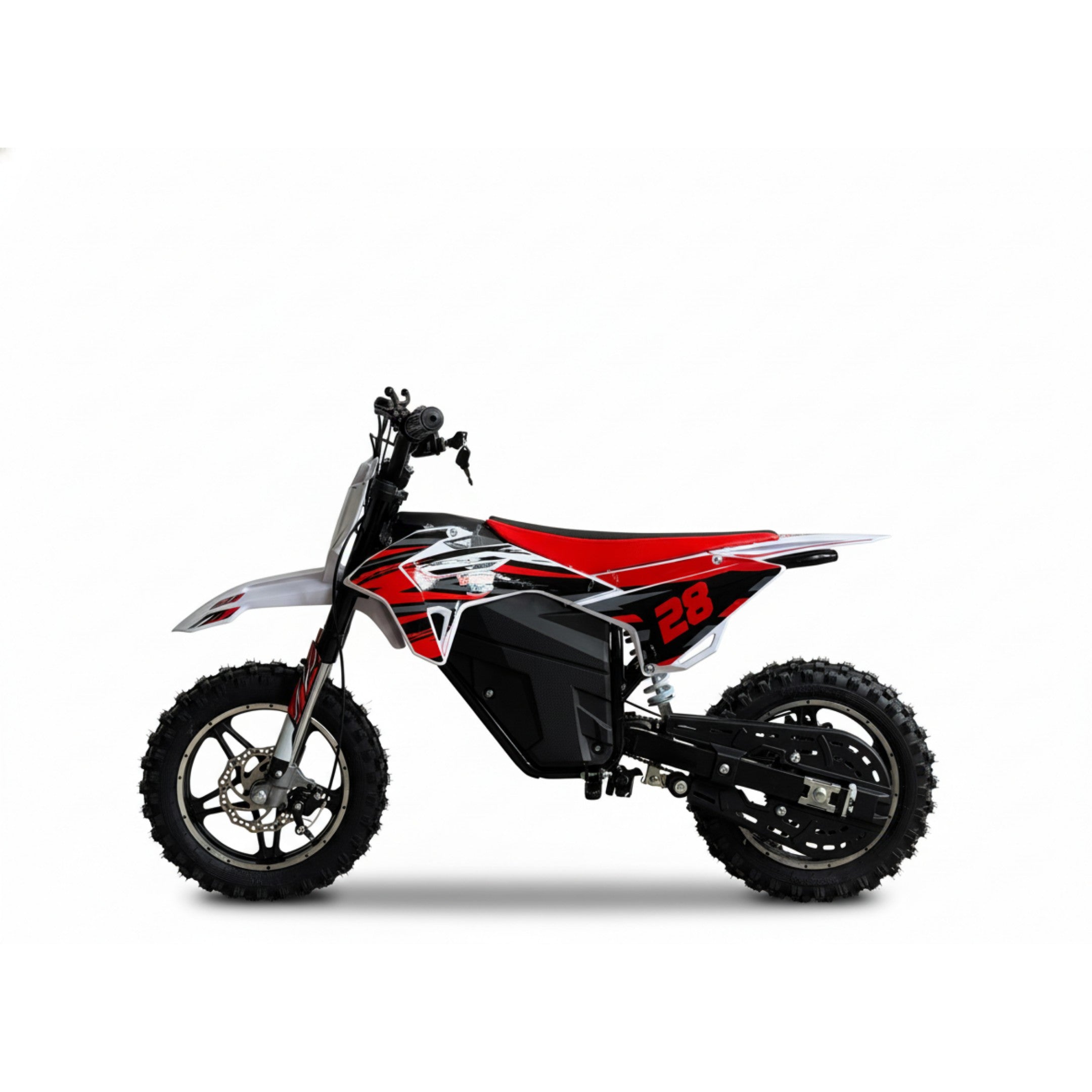36V 800W Kids Electric Dirt Bike – Red Off-Road Motorbike