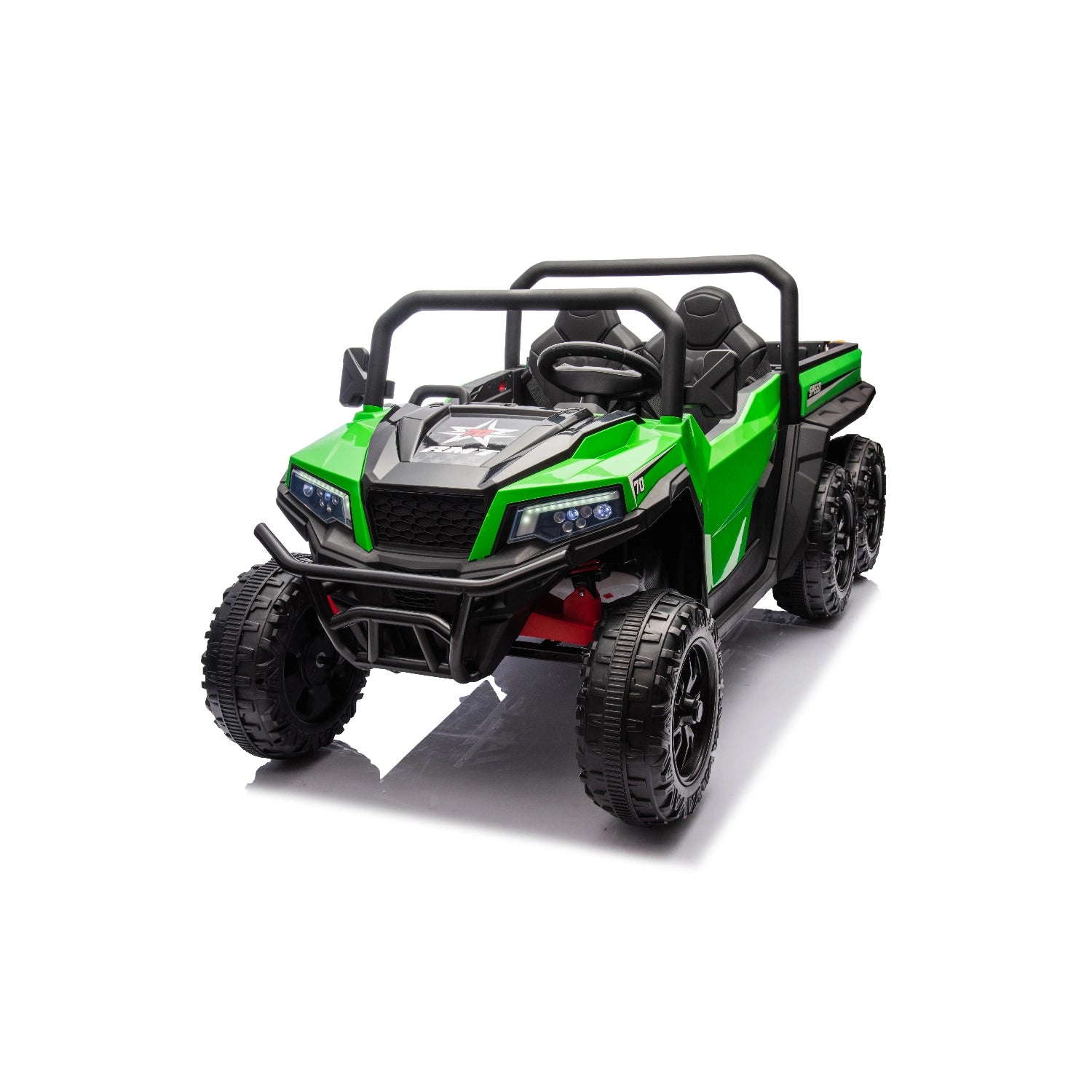 24V 6-Wheel Ride-On Construction Dump Truck with Electric Tipper & Remote – Green