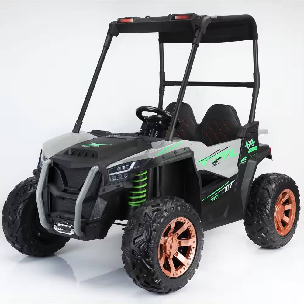 Grey-24V 2 Seater UTV Beach Buggy Electric Ride On car for Kids 4WD