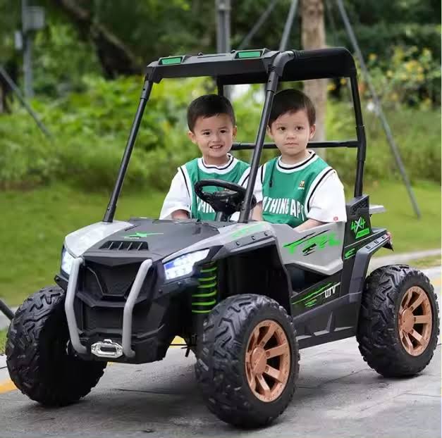 Grey-24V 2 Seater UTV Beach Buggy Electric Ride On car for Kids 4WD