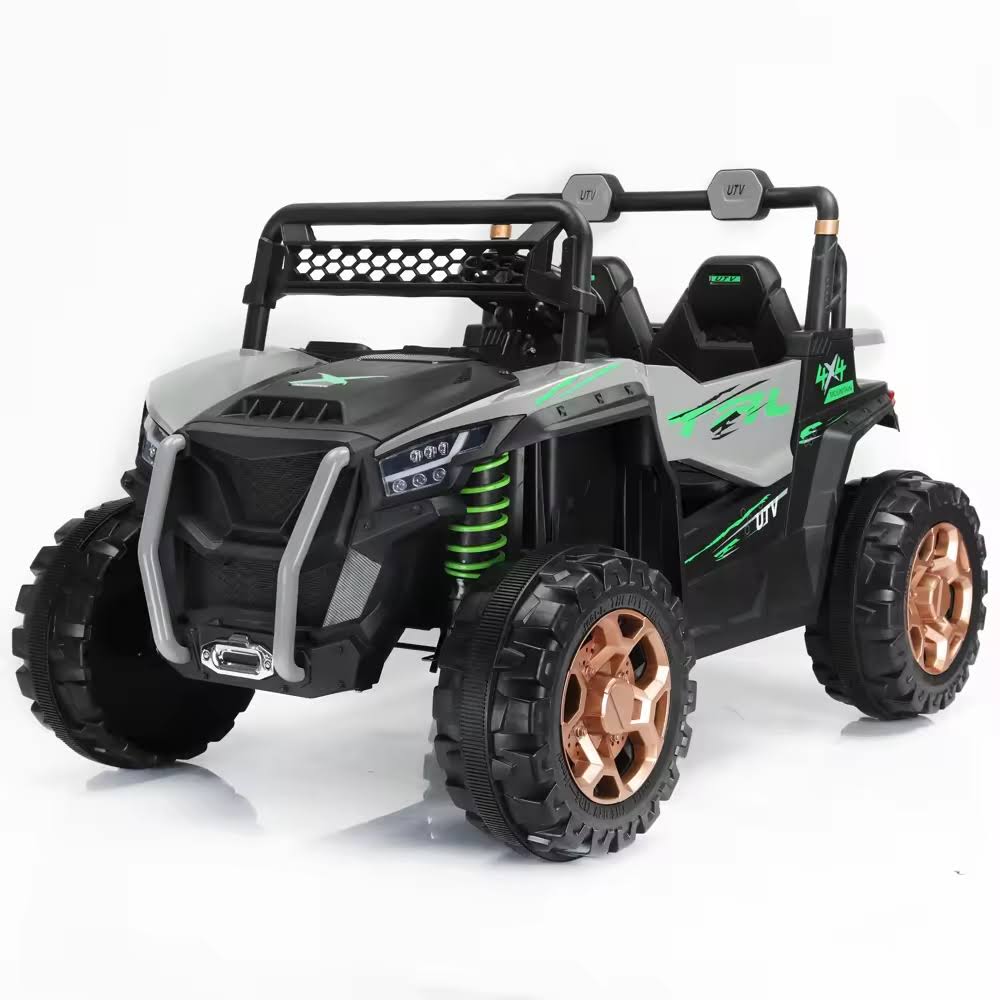 Grey-24V 2 Seater UTV Beach Buggy Electric Ride On car for Kids 4WD