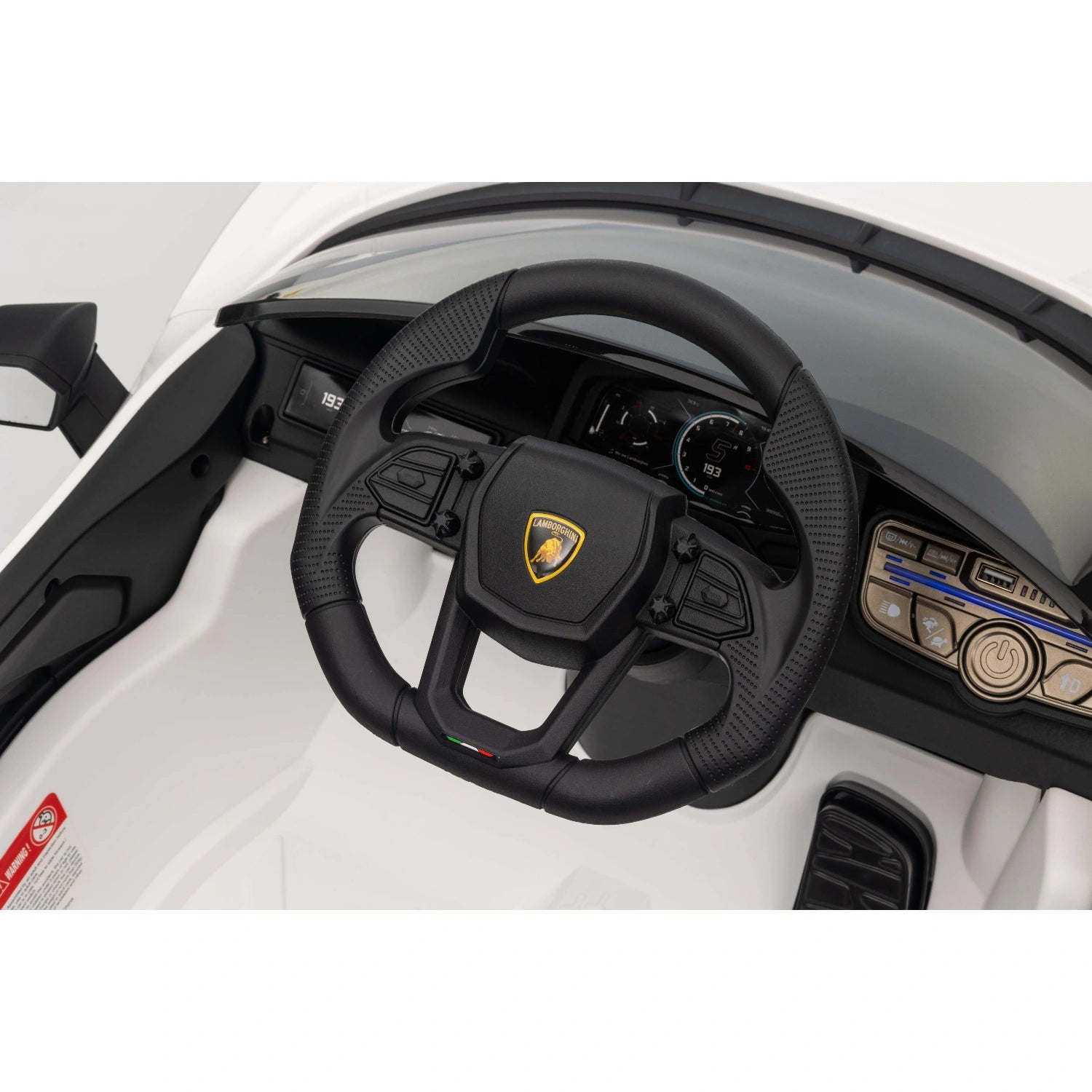 12V Licensed Lamborghini Revuelto Kids Electric Ride-On Car – White