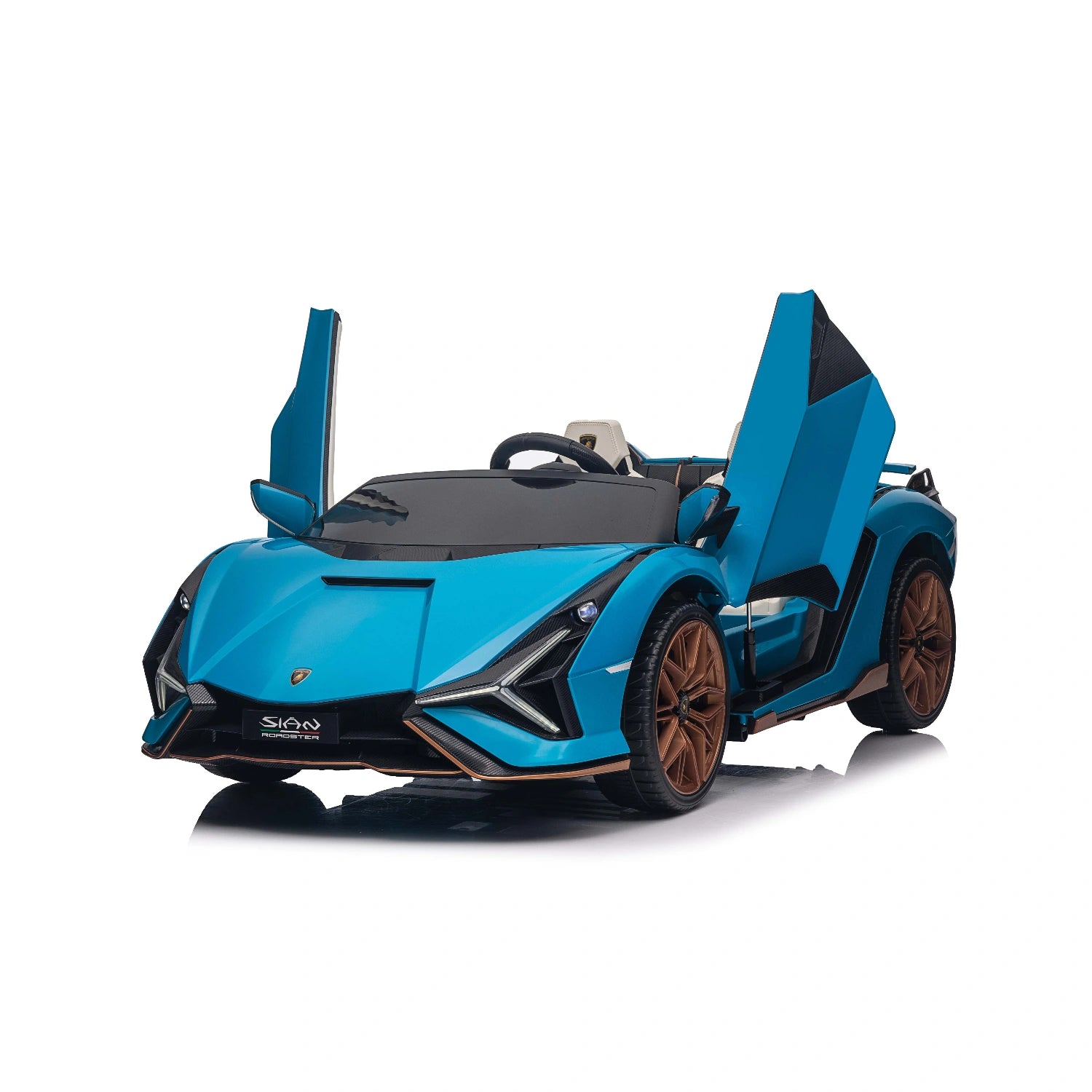 24V Licensed Lamborghini Sian Roadster Children’s Ride-On Car – Electric Kids 4-Wheeler – Blue