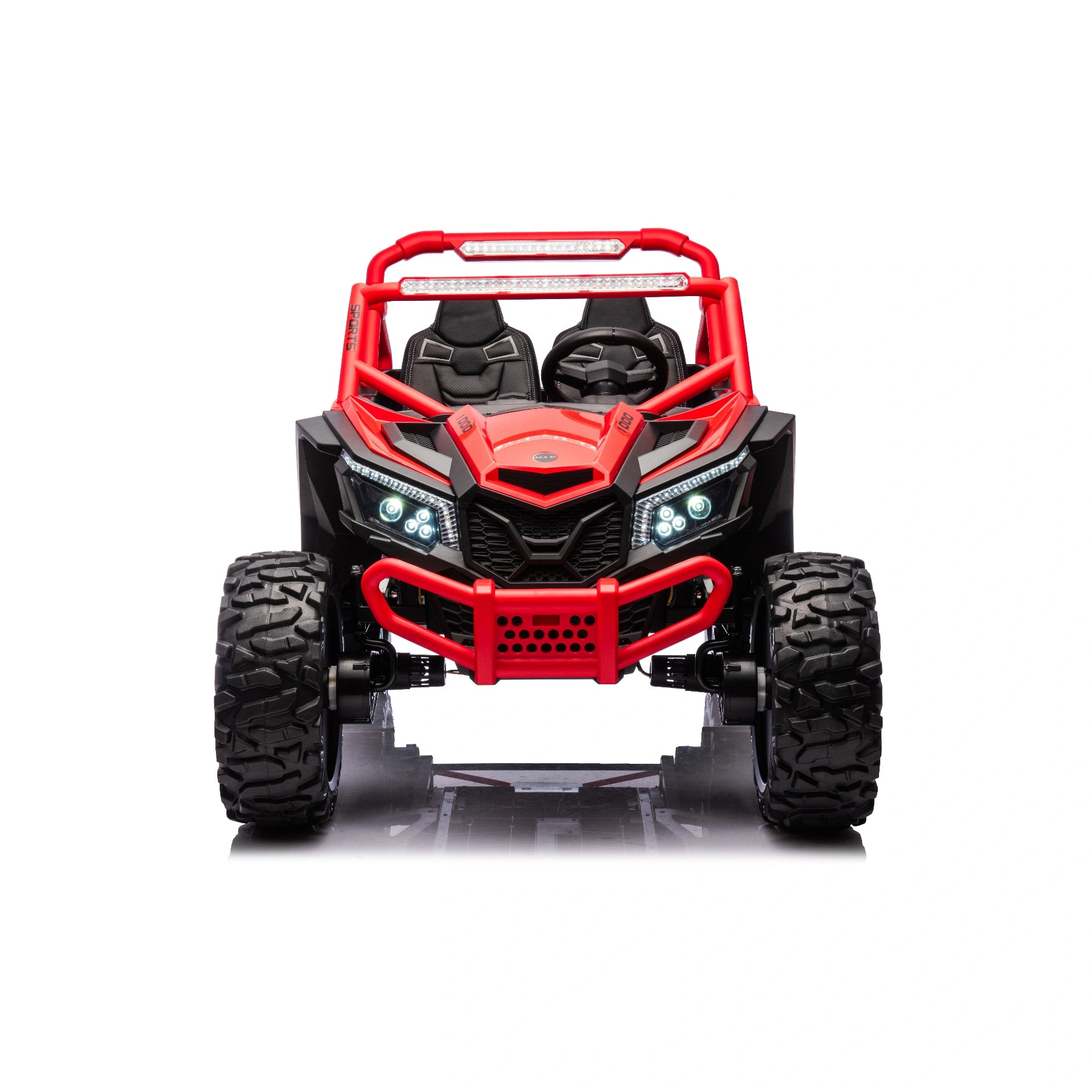 King of UTVs ZForce RZR Turbo 24V 1400W Kids 2-Seater Electric Ride On Buggy – Red
