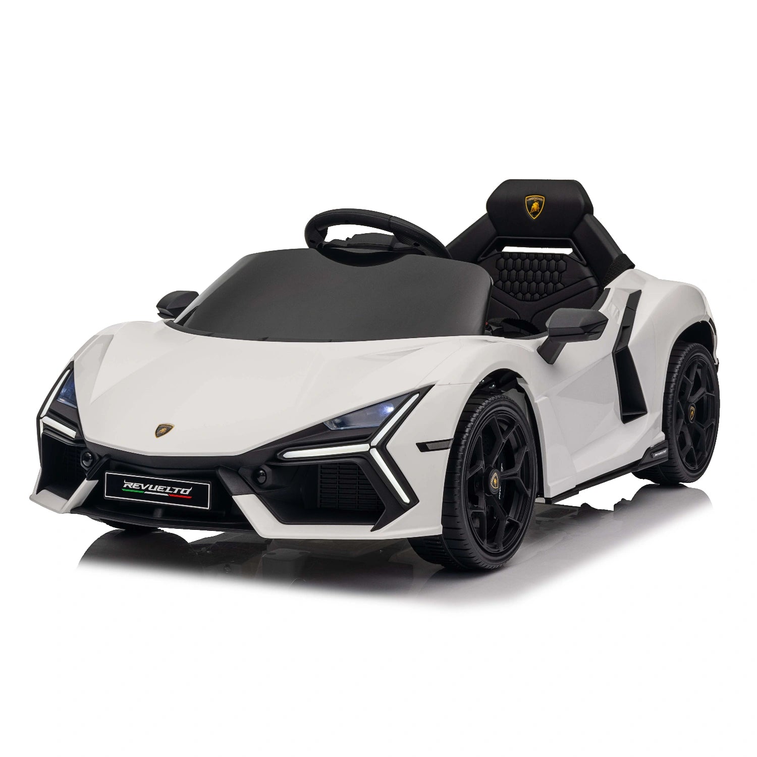 12V Licensed Lamborghini Revuelto Kids Electric Ride-On Car – White