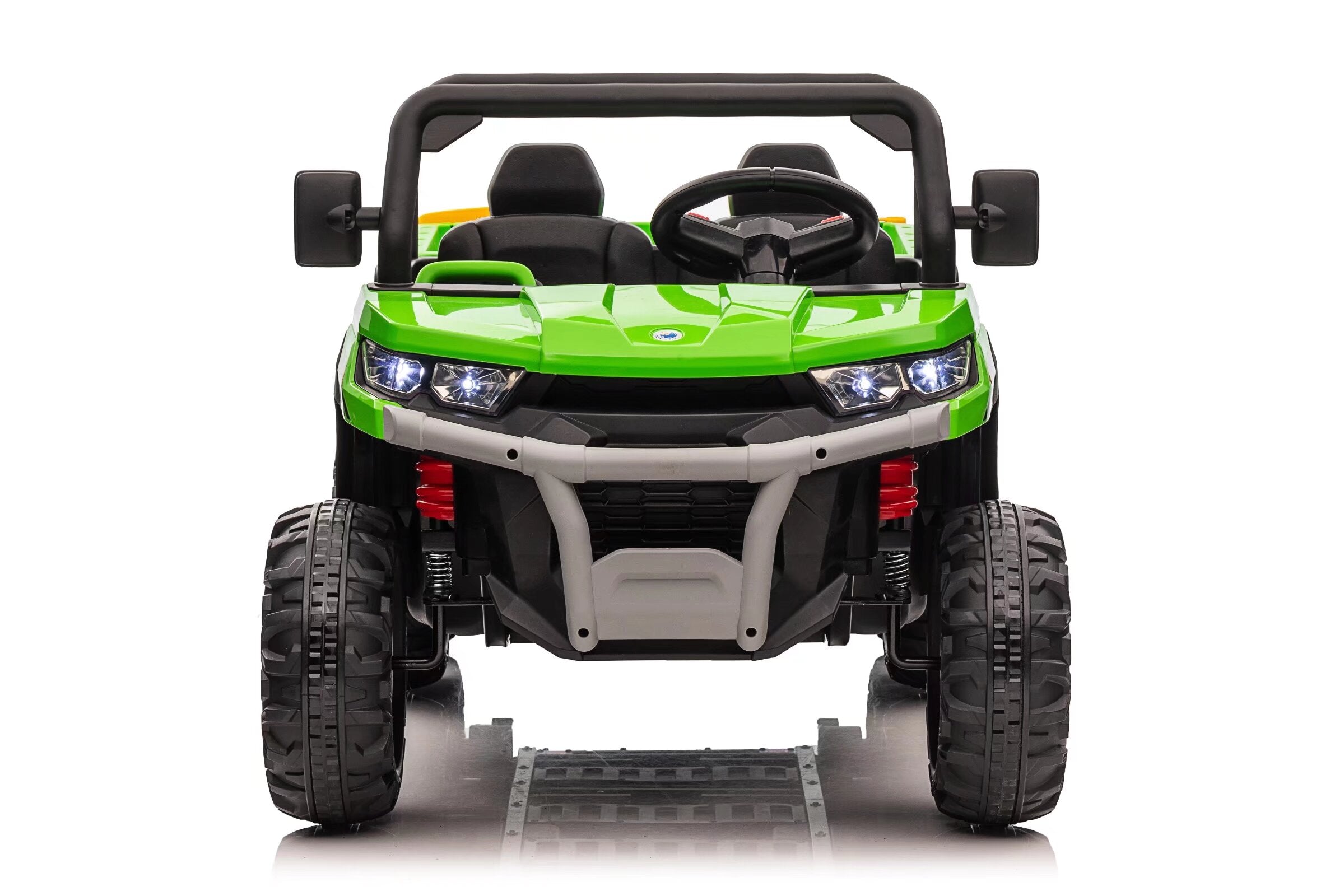 24V Electric Ride-On Dump Truck for Kids – Green | Power Tipper, 6-Wheel Drive, Dual Seat