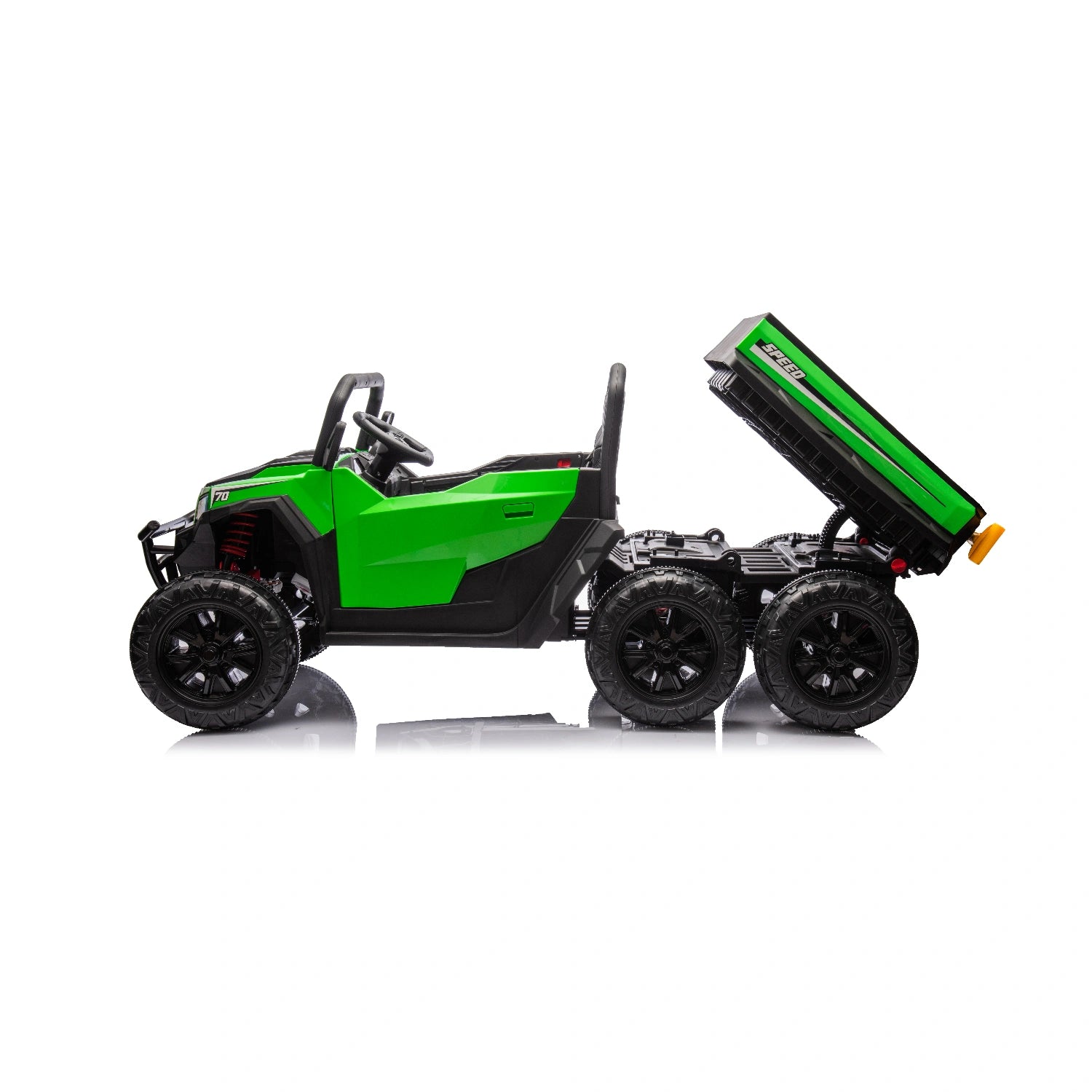 24V 6-Wheel Ride-On Construction Dump Truck with Electric Tipper & Remote – Green