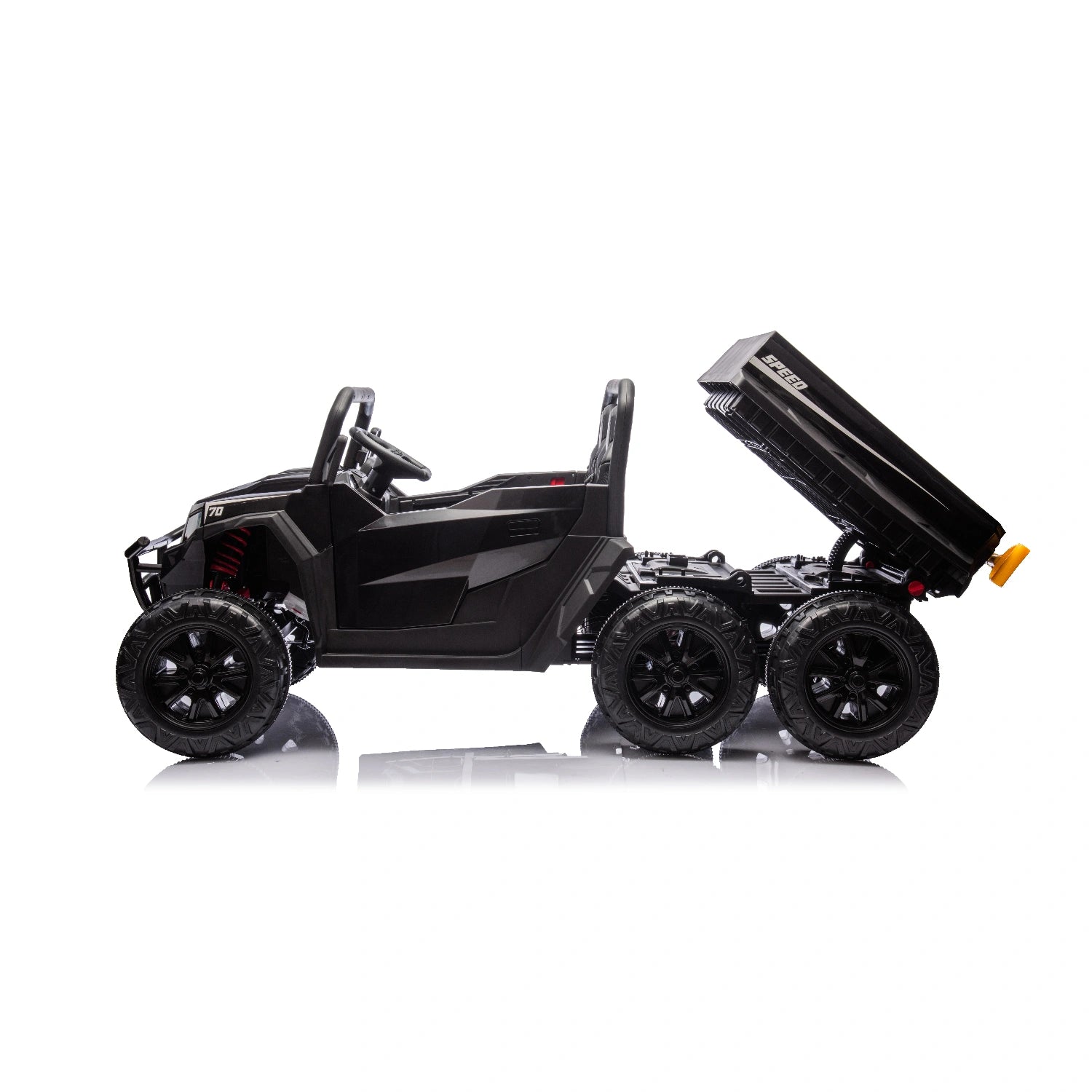 24V 6-Wheel Ride-On Farm Dump Truck with Electric Tipper & Remote – Black