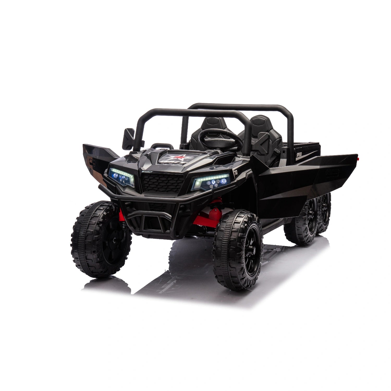 24V 6-Wheel Ride-On Farm Dump Truck with Electric Tipper & Remote – Black