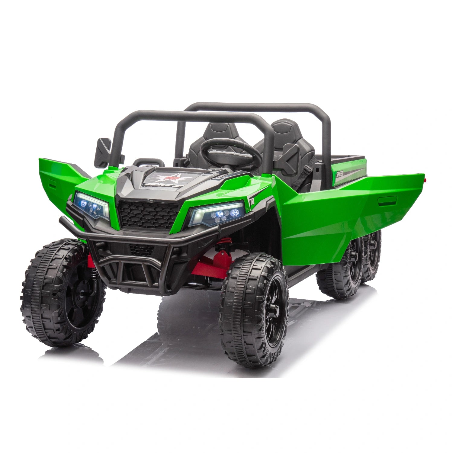 24V 6-Wheel Ride-On Construction Dump Truck with Electric Tipper & Remote – Green