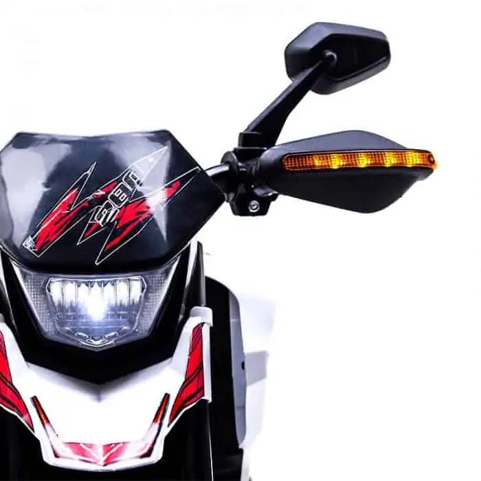 12V Mini Kids Electric Ride-On Motorcycle – White