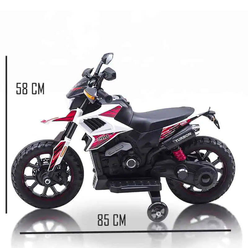 12V Mini Kids Electric Ride-On Motorcycle – White