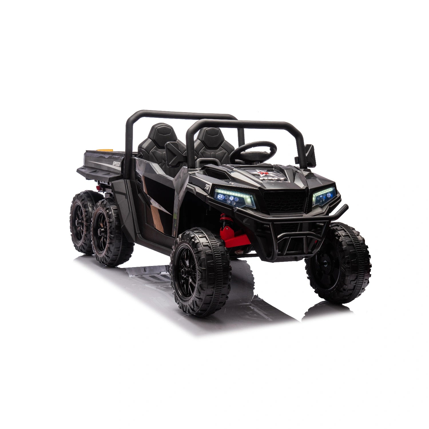 24V 6-Wheel Ride-On Farm Dump Truck with Electric Tipper & Remote – Black