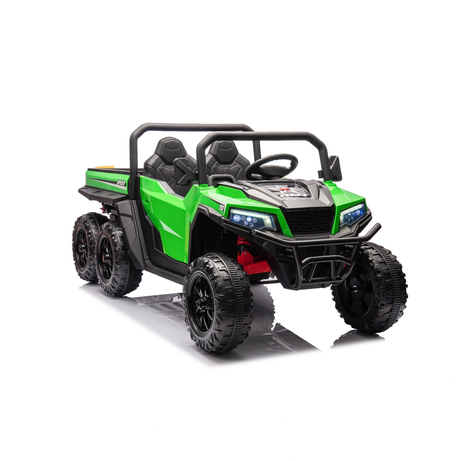 24V 6-Wheel Ride-On Construction Dump Truck with Electric Tipper & Remote – Green