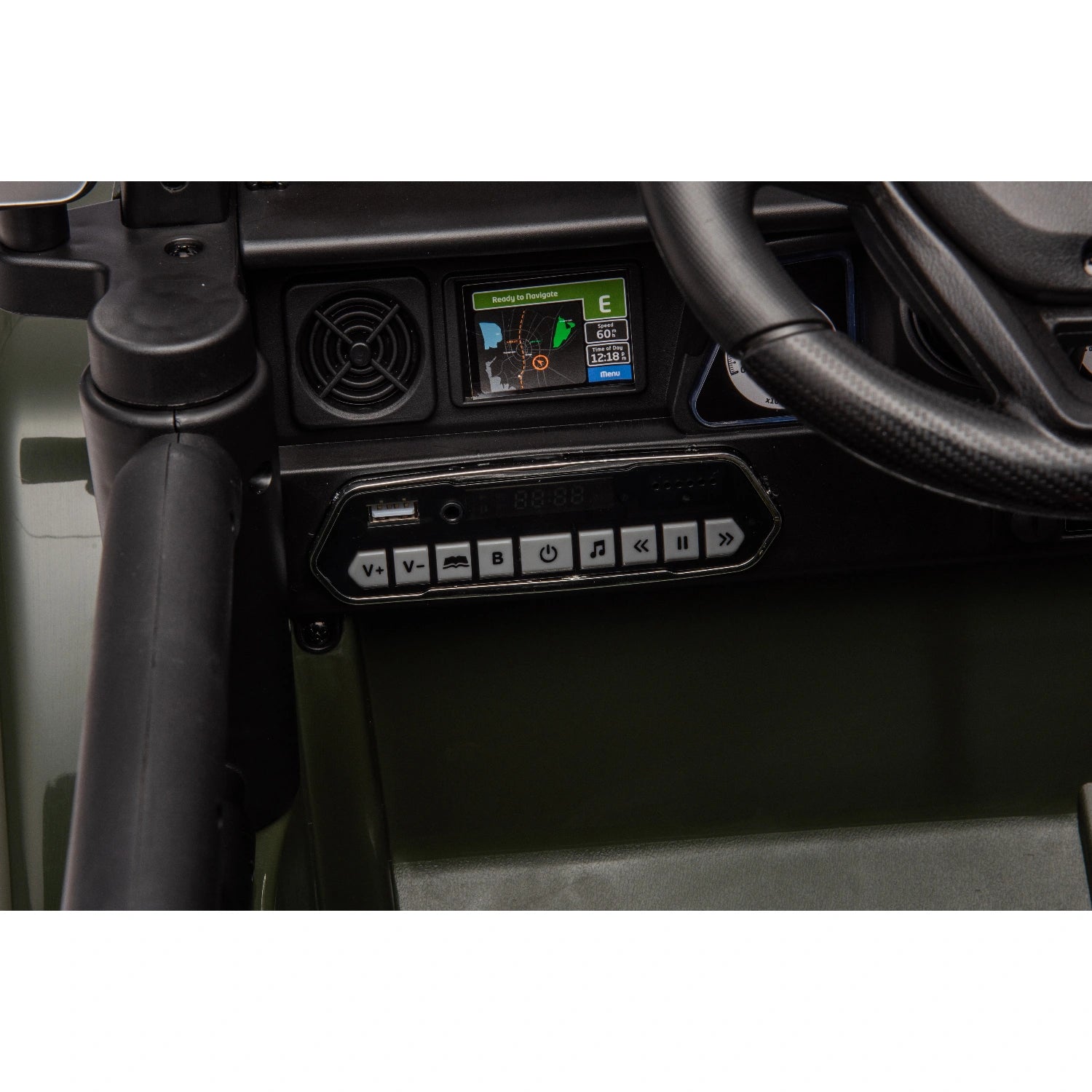 12V Licensed Toyota FJ Cruiser Kids Electric Ride-On Car – Army Green Camouflage Edition