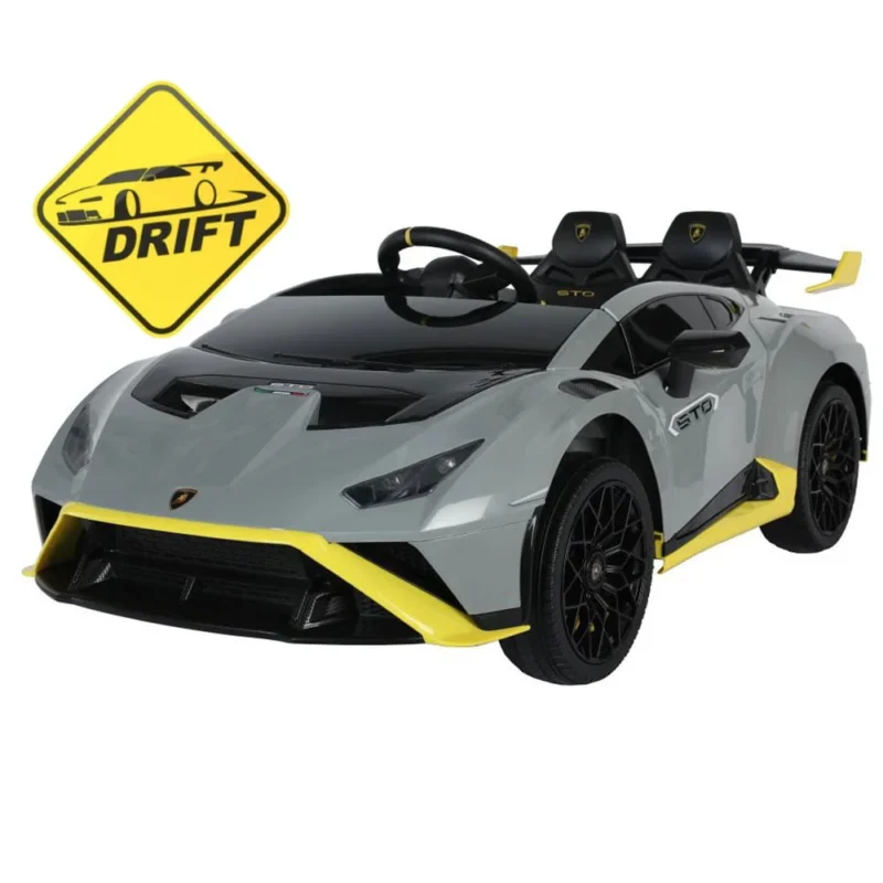 24V - LICENSED LAMBORGHINI STO DRIFT RIDE ON CAR R/C - Grey - Image 3